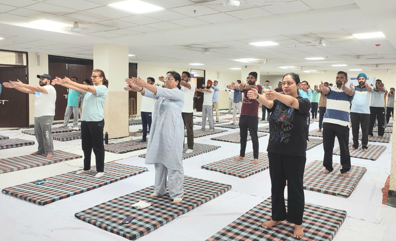 International Yoga Day celebrated by District Legal Services at Navi Judicial Court Complex